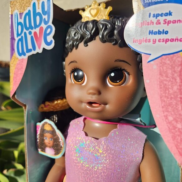 NEW Baby Alive Princess Ellie Grows Up Black Hair Doll 18" African American She - Picture 8 of 14